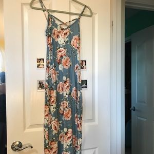 Maxi Floral Body Con Dress